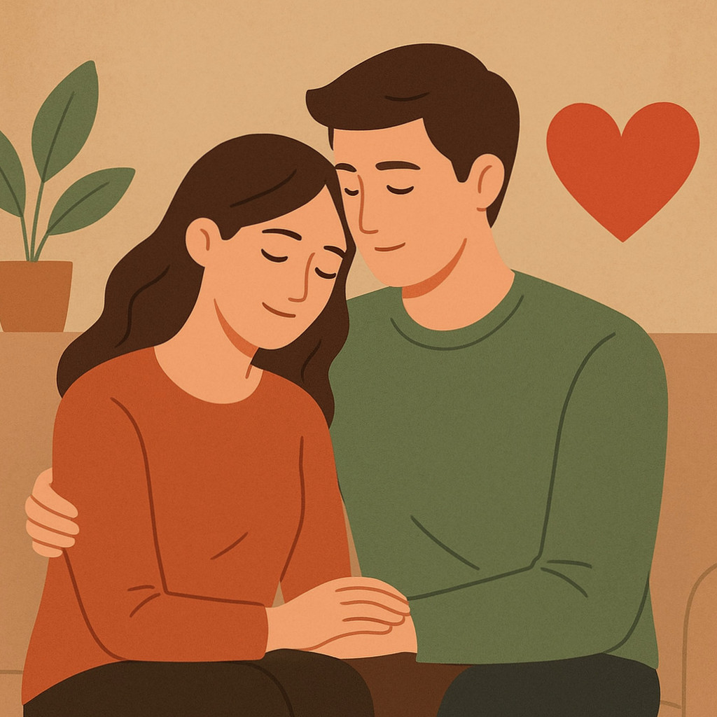 ISFJ 유형의 사람들의 헌신적이고 배려 깊은 연애 성향을 상징하는 이미지.