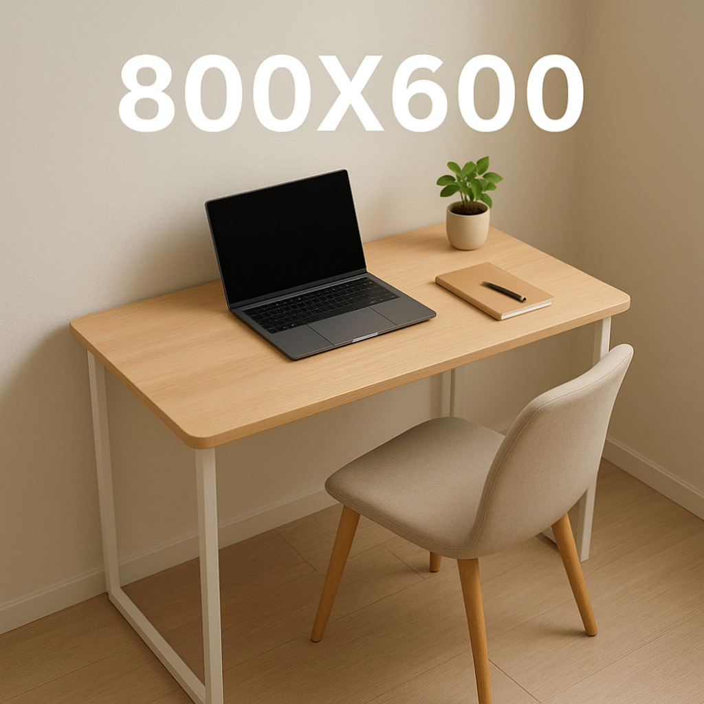800x600 책상의 디자인과 조립 후기 소개를 위한 깔끔한 현대적 책상 이미지.