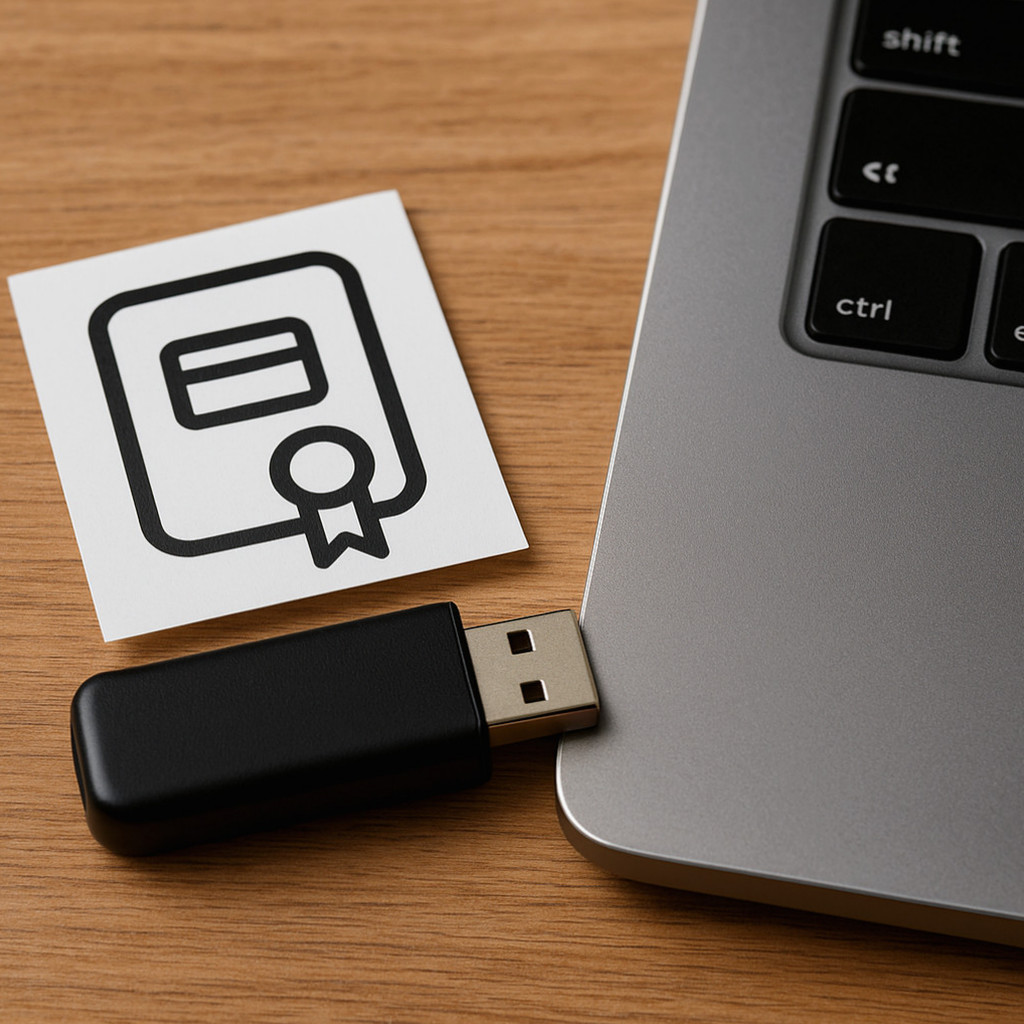 USB 공인인증서를 복사하는 방법과 주의사항을 설명하는 그래픽으로, USB 드라이브와 컴퓨터 연결 이미지를 묘사.