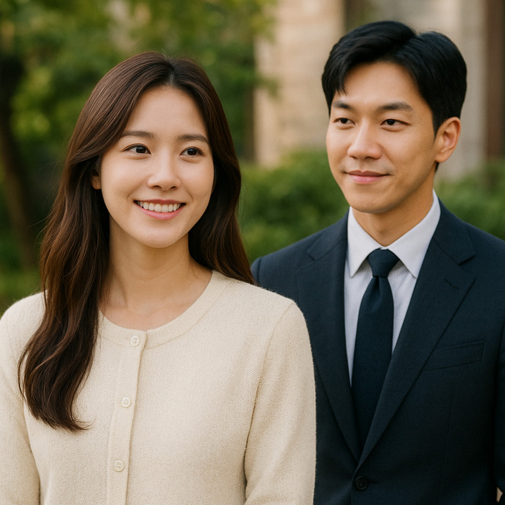 이승기와 여자친구 이다인이 함께 촬영한 행복한 모습의 사진, 연애의 시작과 결혼을 상징함.